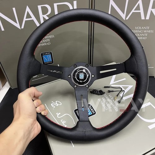 Nardi Classic Steering Wheel 14inch Deep Dish Corn Black Spokes