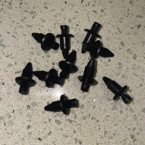 10x 6mm Push Pin Plastic Rivet Fairing Fender & Trim Clips Honda