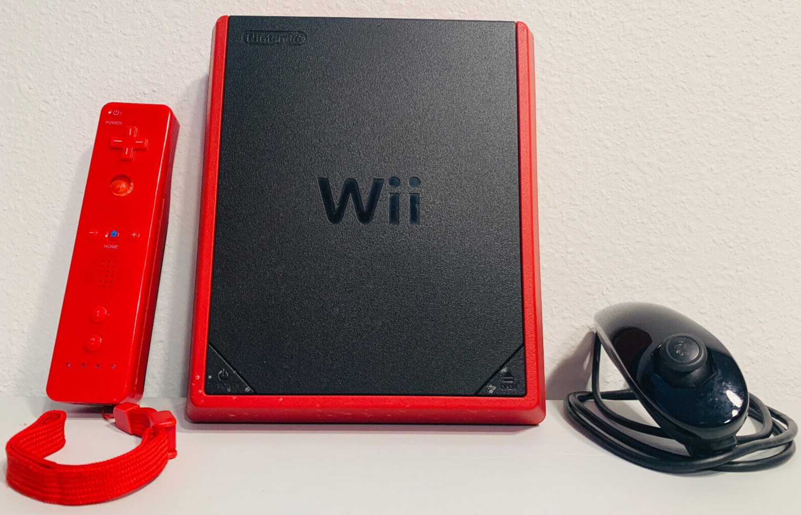 Nintendo Wii MINI Red RVL-201 TOP LOADING Console with Remote