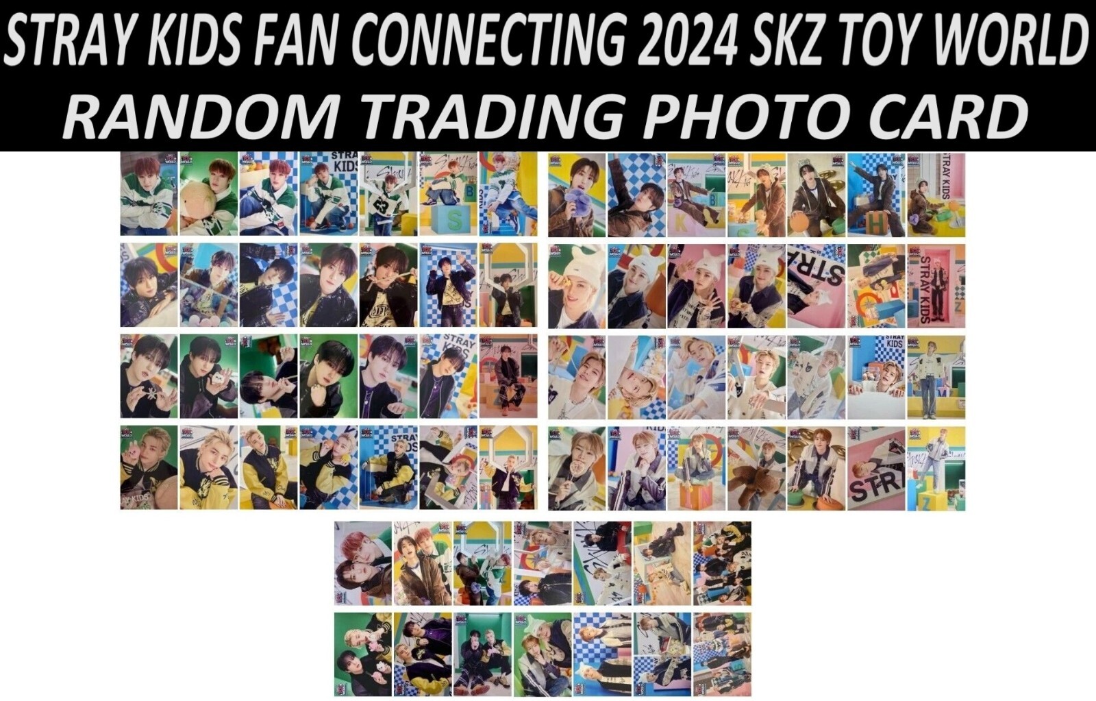 STRAY KIDS FAN CONNECTING 2024 SKZ TOY WORLD RANDOM TRADING PHOTO
