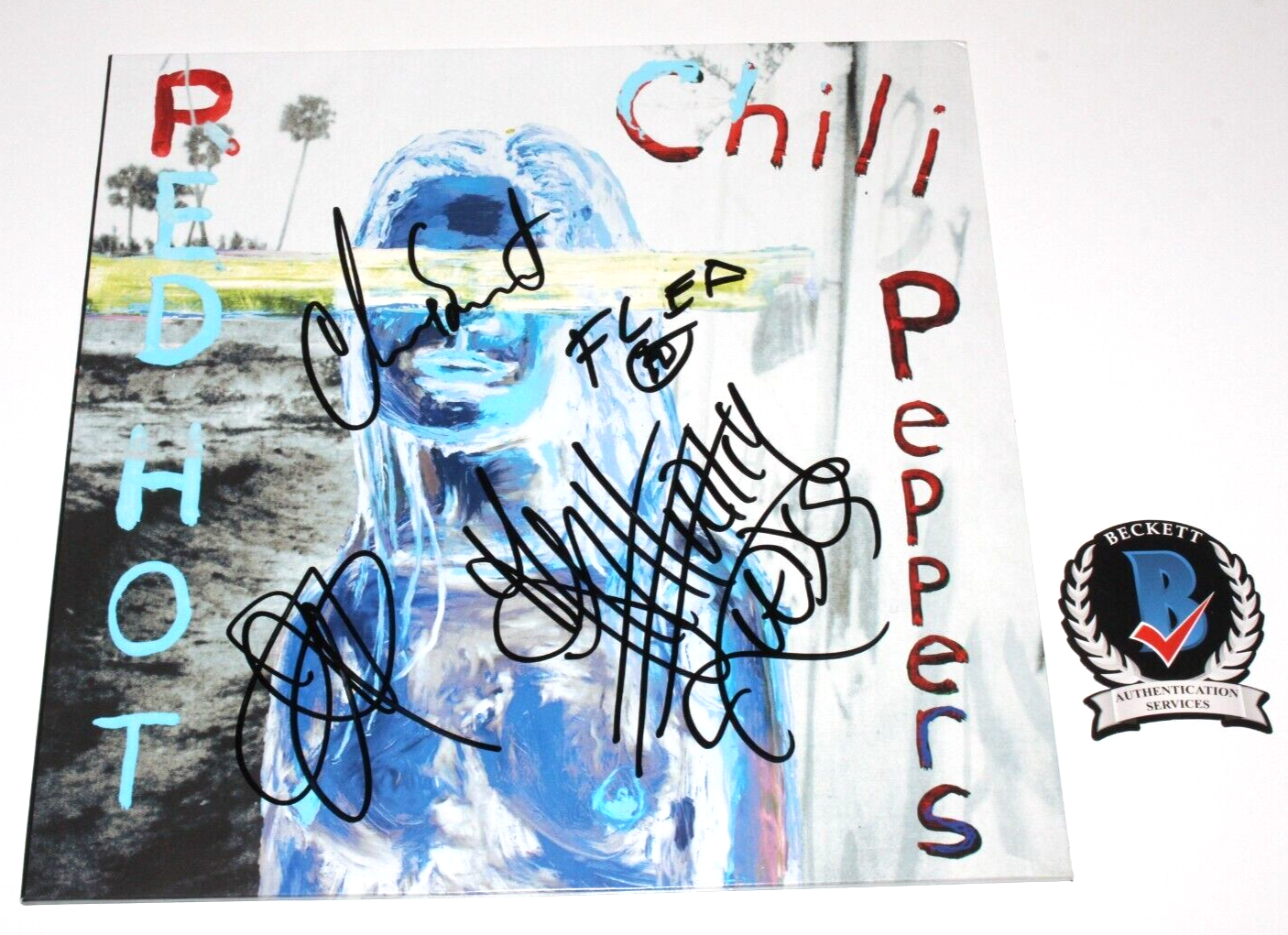 RED HOT CHILI PEPPERS BAND SIGNED 'BY THE WAY' ALBUM VINYL RECORD