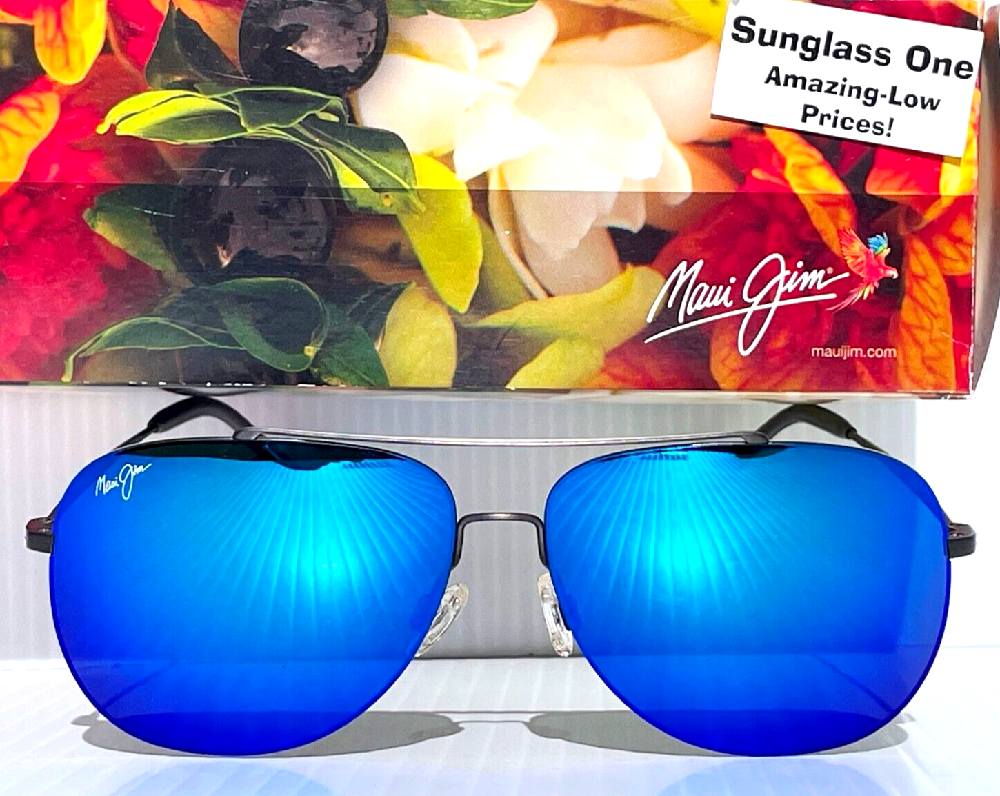 NEW Maui Jim CINDER CONE Gunmetal POLARIZED Blue Lens Sunglass