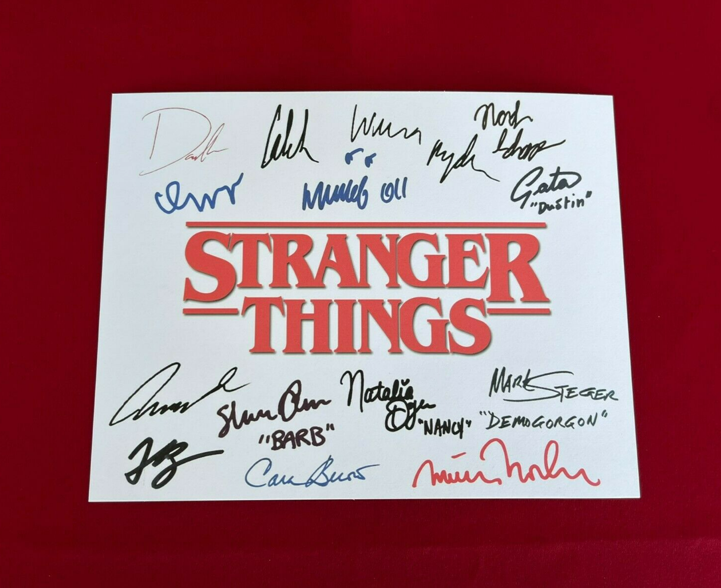 Stranger Things Title Card Cast-Signed- 8.5x11- Autograph Reprints