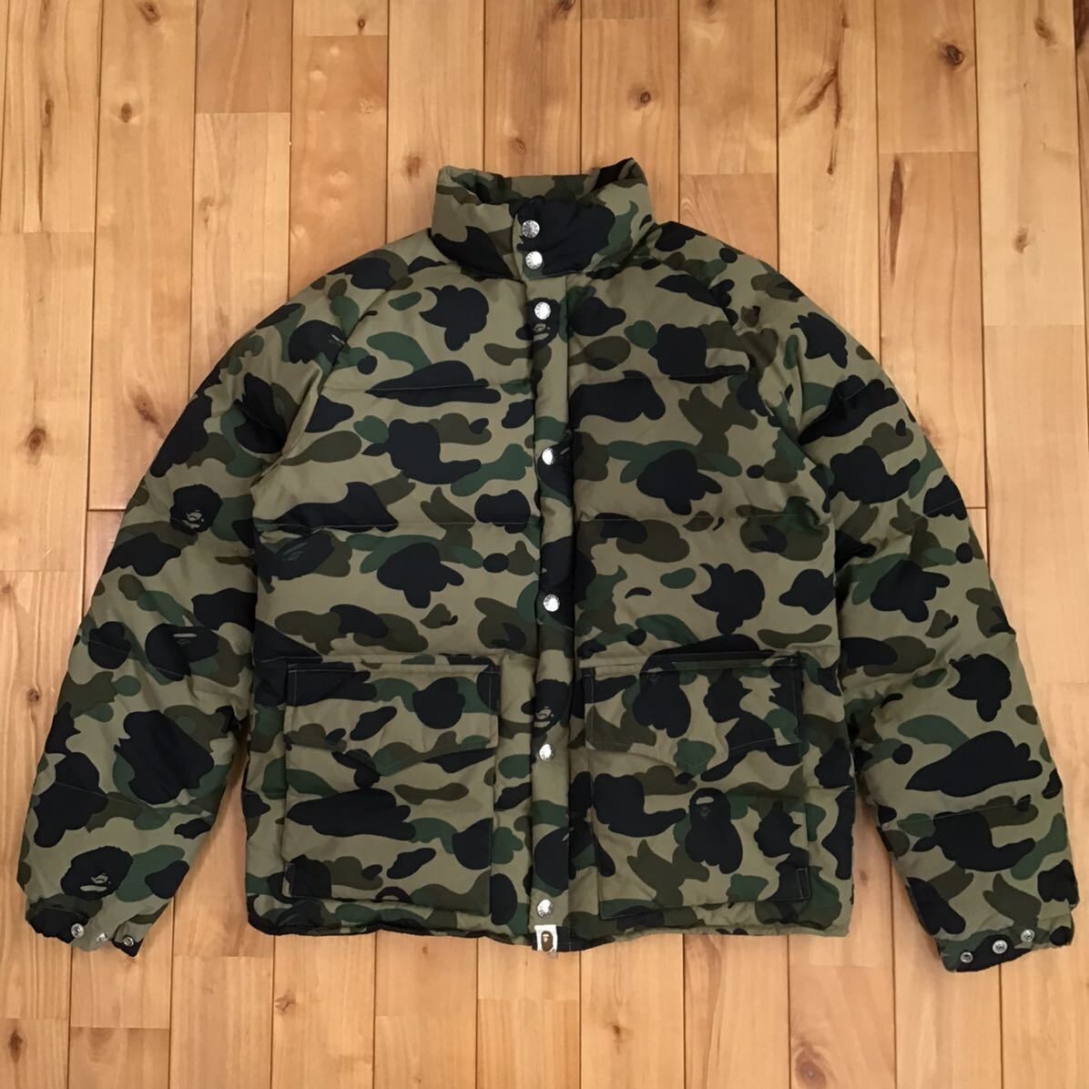 BAPE 1st camo green down jacket A Bathing Ape Size S | eBay