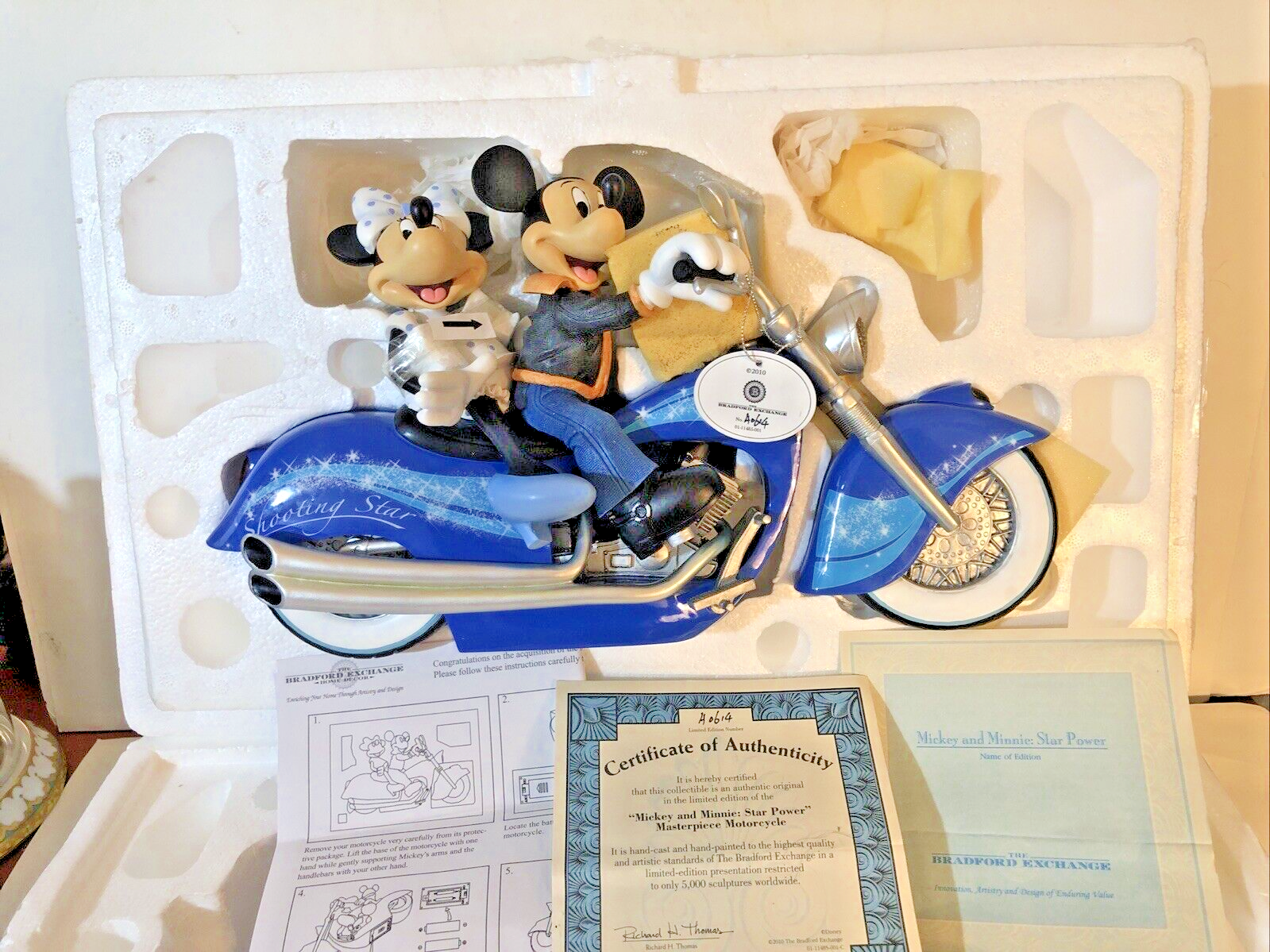 Mickey Minnie Star Power Motorcycle Lights Sound Bradford Exchange
