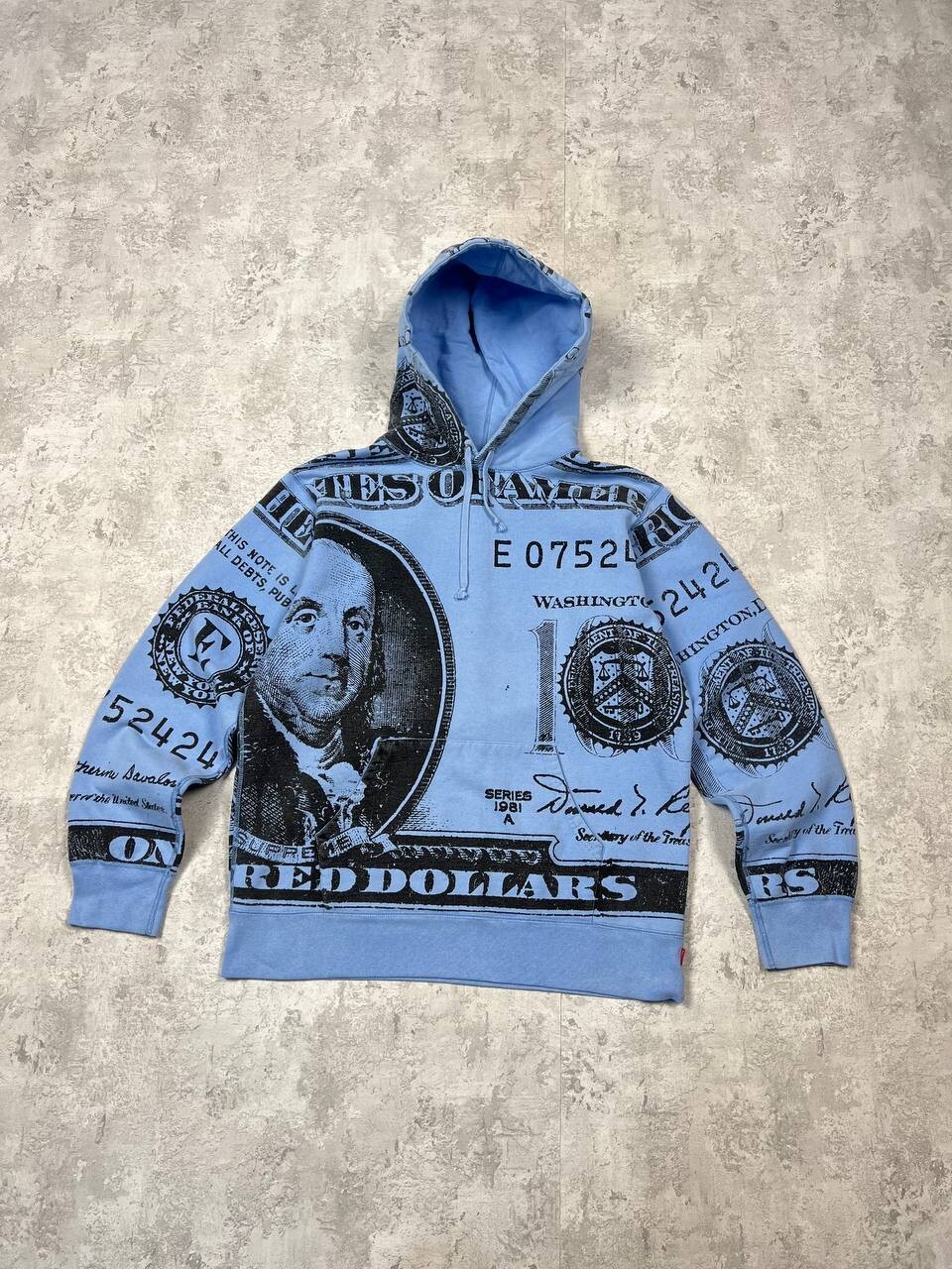 Supreme Benjamin Franklin 100 Dollar Bill Hoodie Size L | eBay
