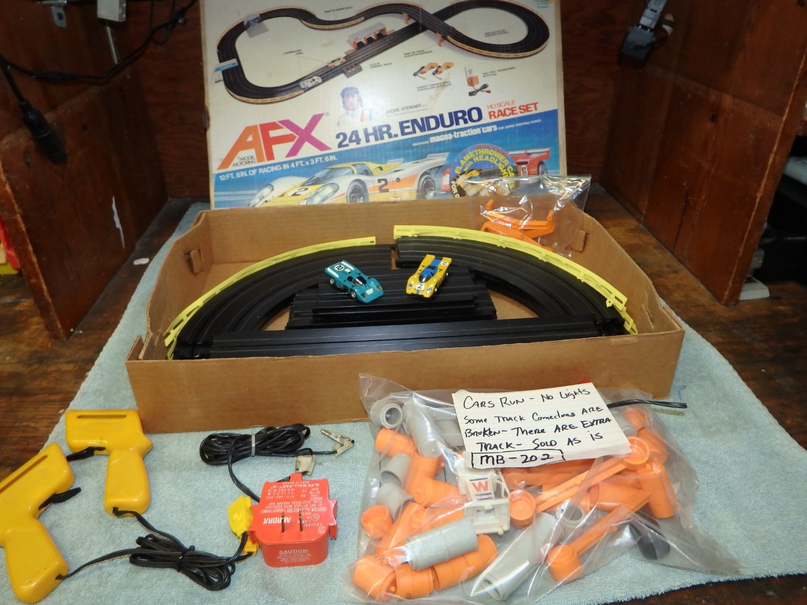 Aurora AFX Slot Car Race Track Set JACKIE STEWART 24 Hr Enduro