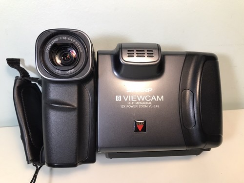 SHARP 8 VIEWCAM VL-E49u Black HI-FI MONAURAL 12X POWER ZOOM Auto