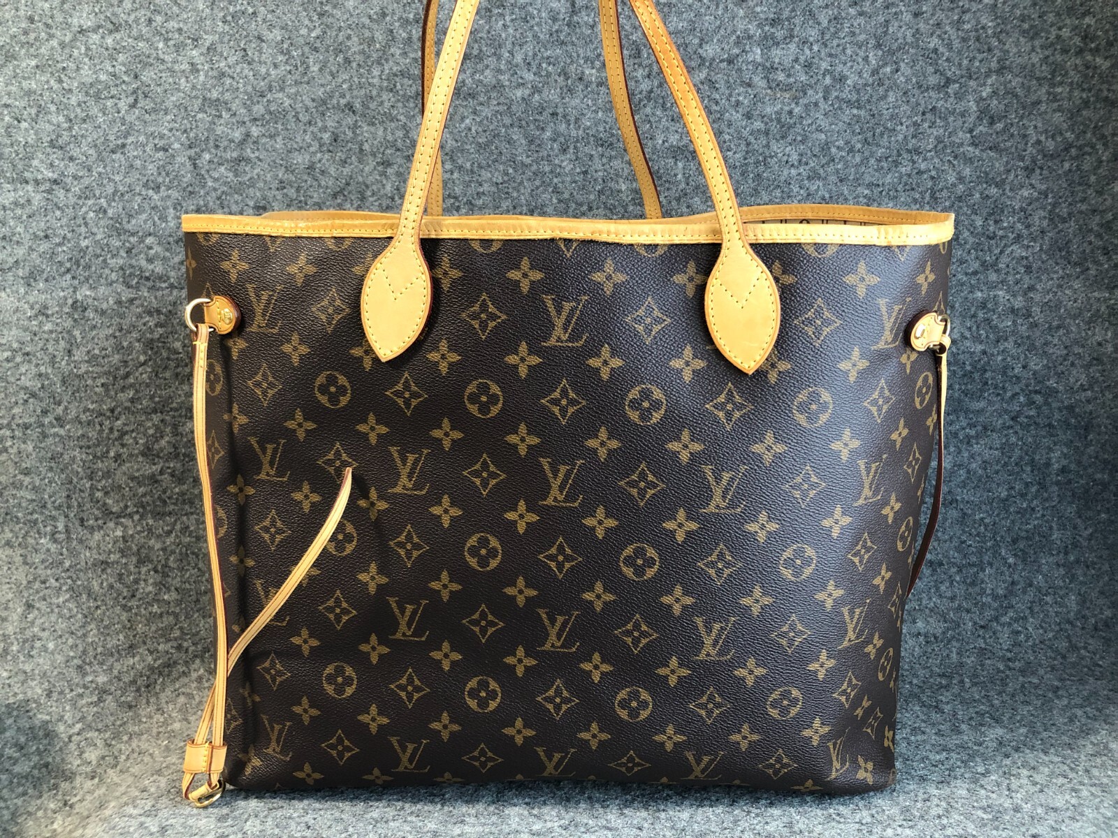 Authentic Louis Vuitton Tote Bag Neverfull GM Monogram Brown