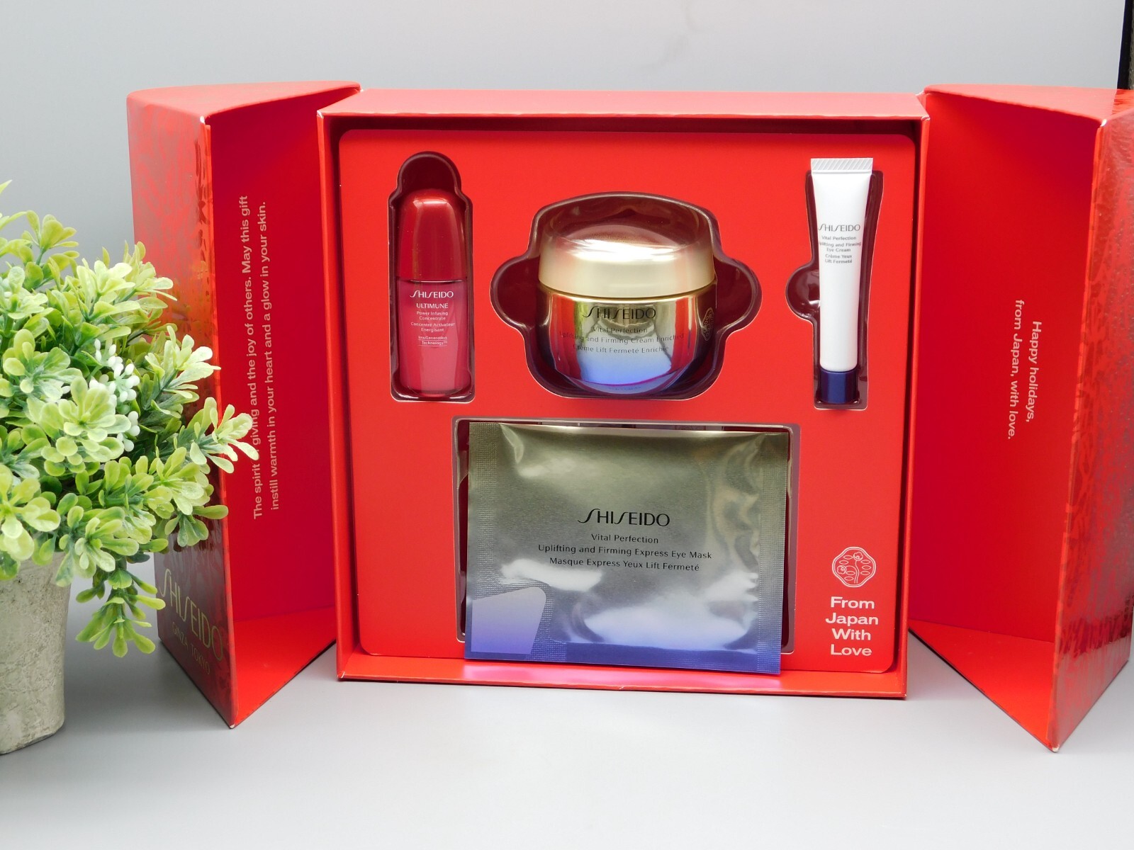 Shiseido Vital Perfection Uplifting and Firming Cream 5 Pc Set New