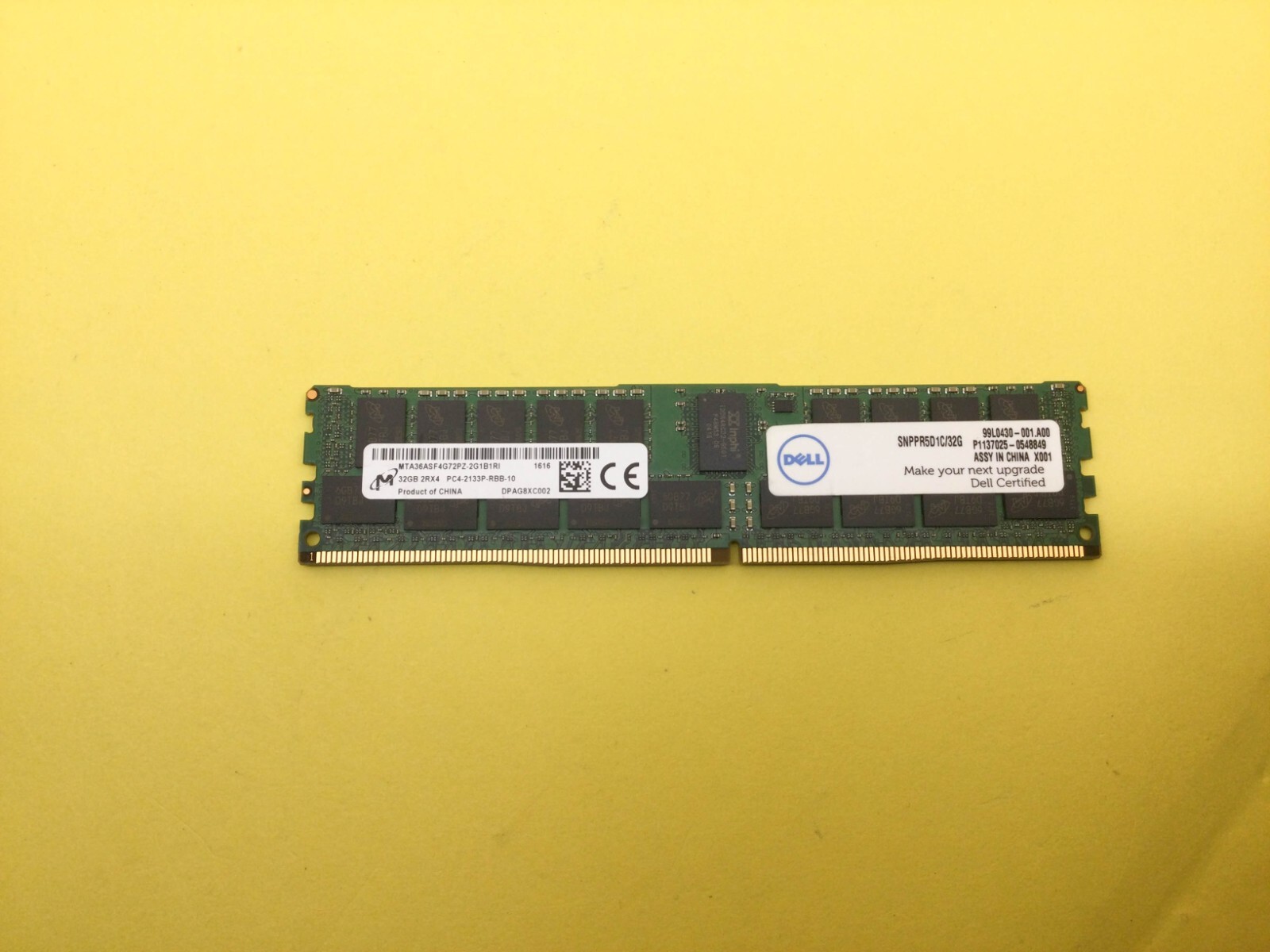 MICRON 32GB (1X32GB) 2RX4 PC4-2133P SERVER MEMORY MTA36ASF4G72PZ