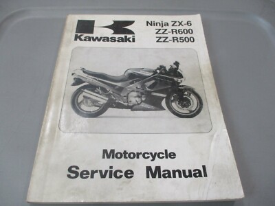 Genuine Kawasaki OEM Service Manual 1990 ZX500 ZX600 Ninja ZX-6