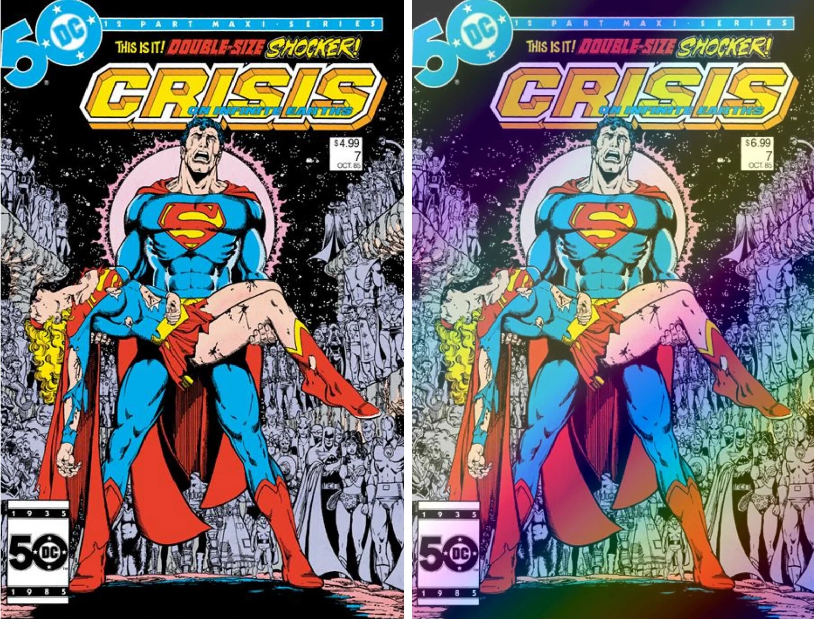 CRISIS ON INFINITE EARTHS #7 (MAIN/FOIL FACSIMILE EDITION SET
