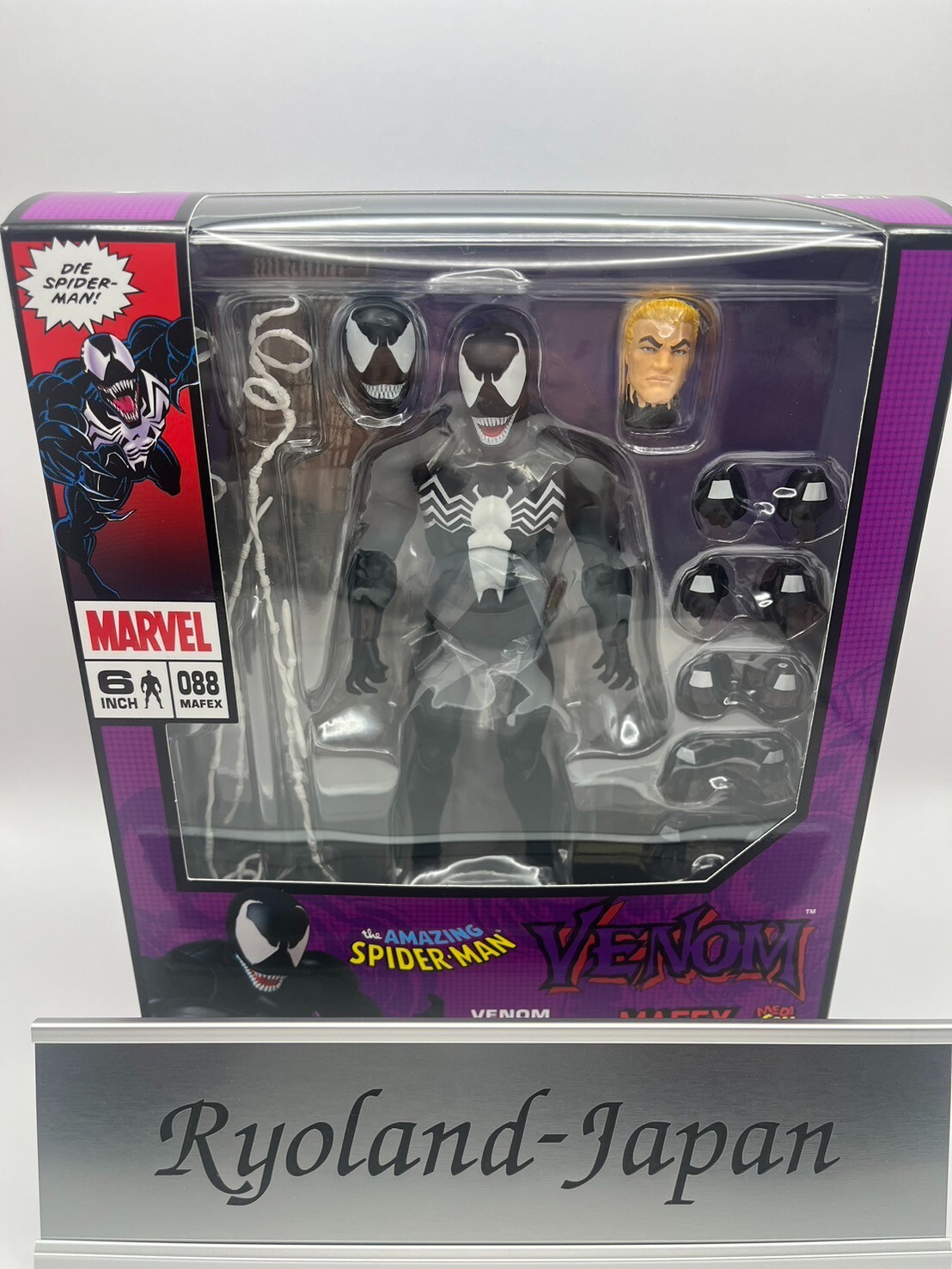 MEDICOM TOY MAFEX No.088 VENOM COMIC Ver. Figure Spider-Man Re