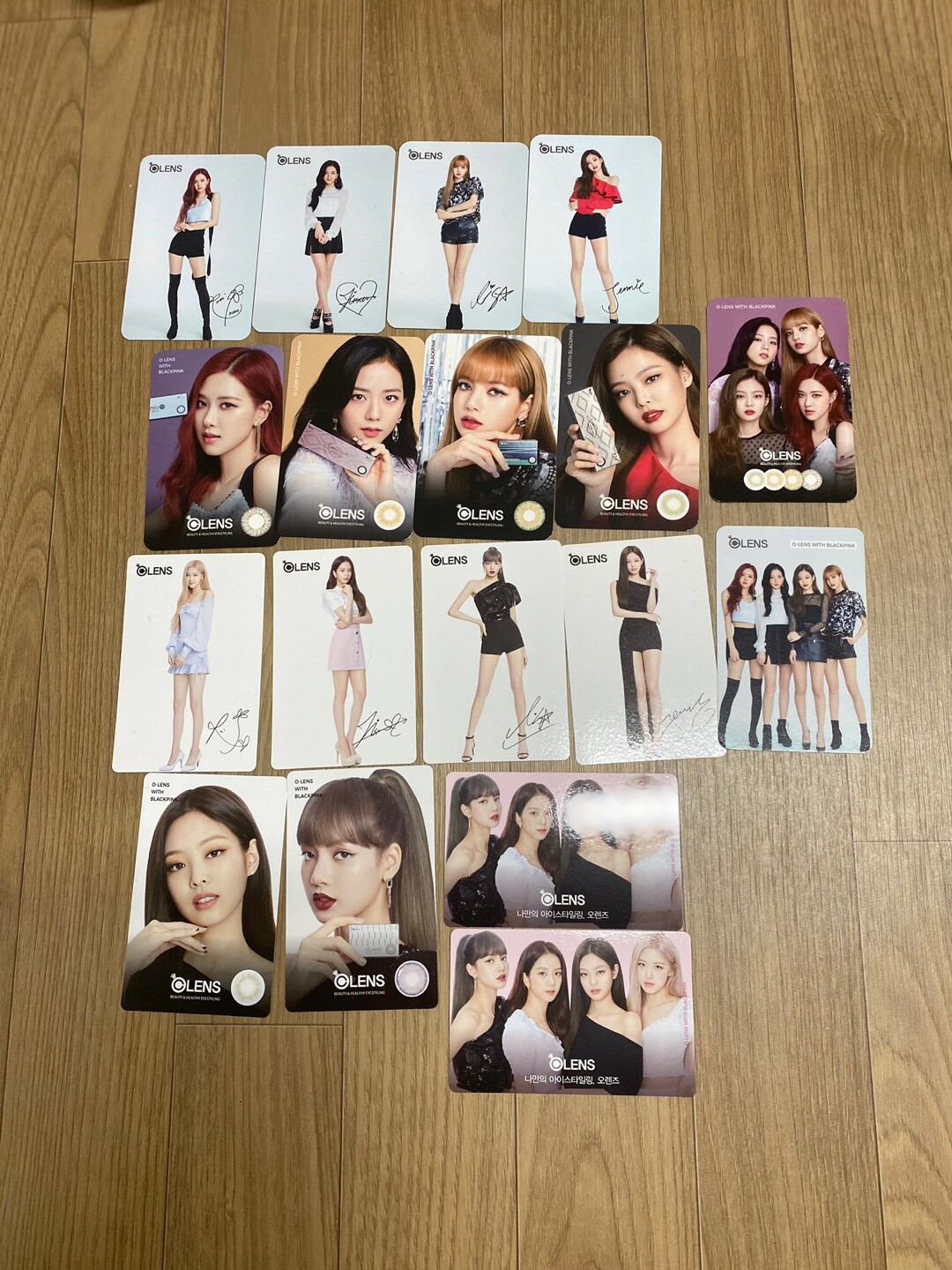 BLACK PINK BLACKPINK KPOP OLENS O-LENS PHOTOCARD PHOTO CARD V1 V2