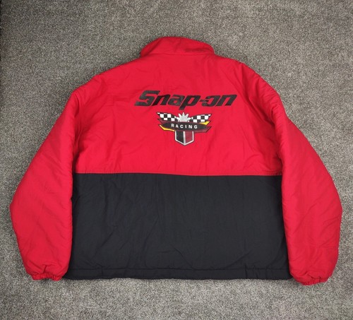 Vtg Snap-On Racing Jacket Men XXL Red Black Swingster Zip Up 90s