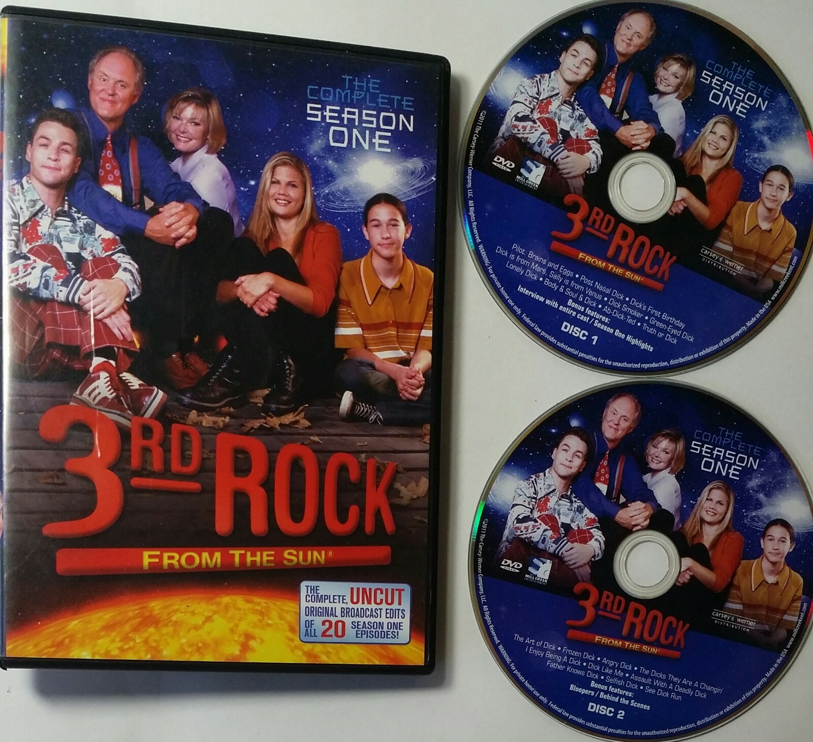 3rd Rock from the Sun, Season One, 2 DVD's SET, 20 Episodes, #TNSH