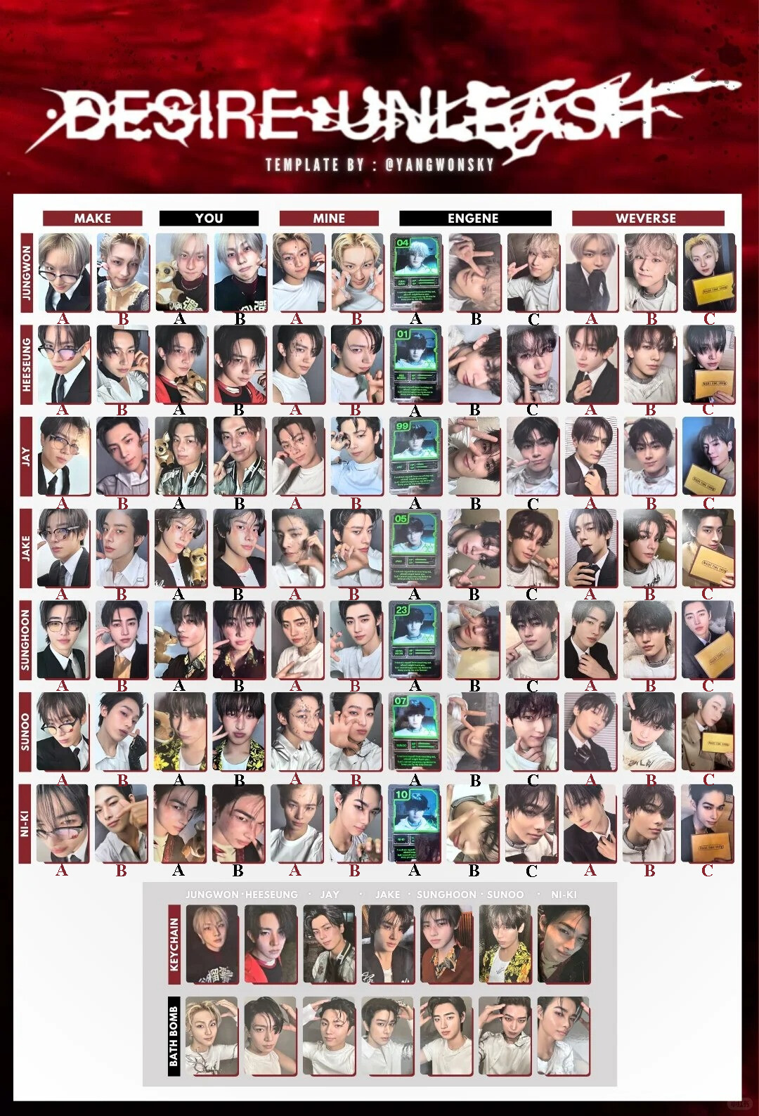 On Hand】ENHYPEN DESIRE:UNLEASH [MAKE|YOU|MINE|ENGENE|WVS