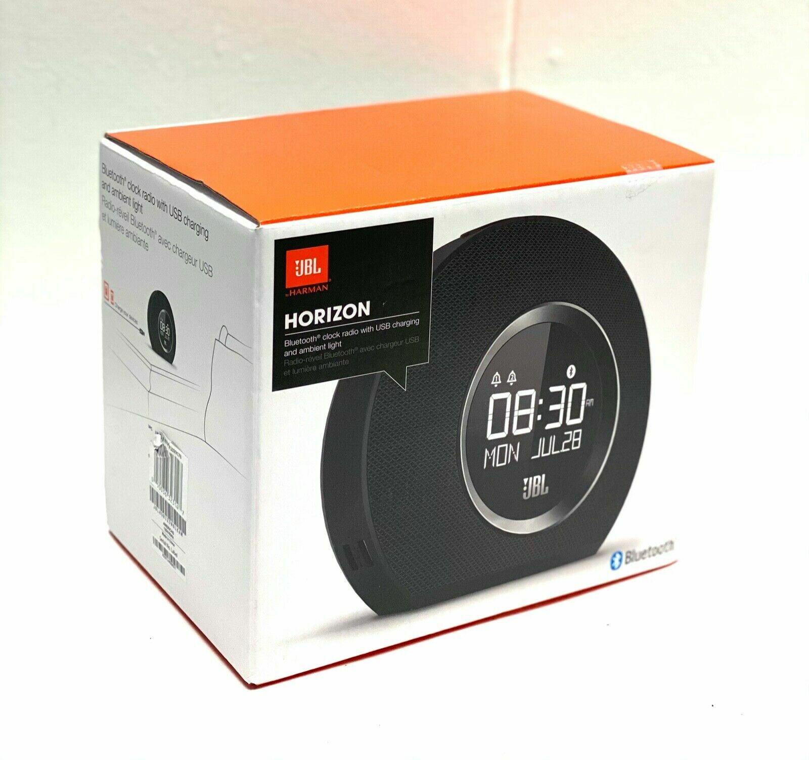 JBL Horizon Bluetooth Alarm Clock FM Radio Speaker USB Chargin LED
