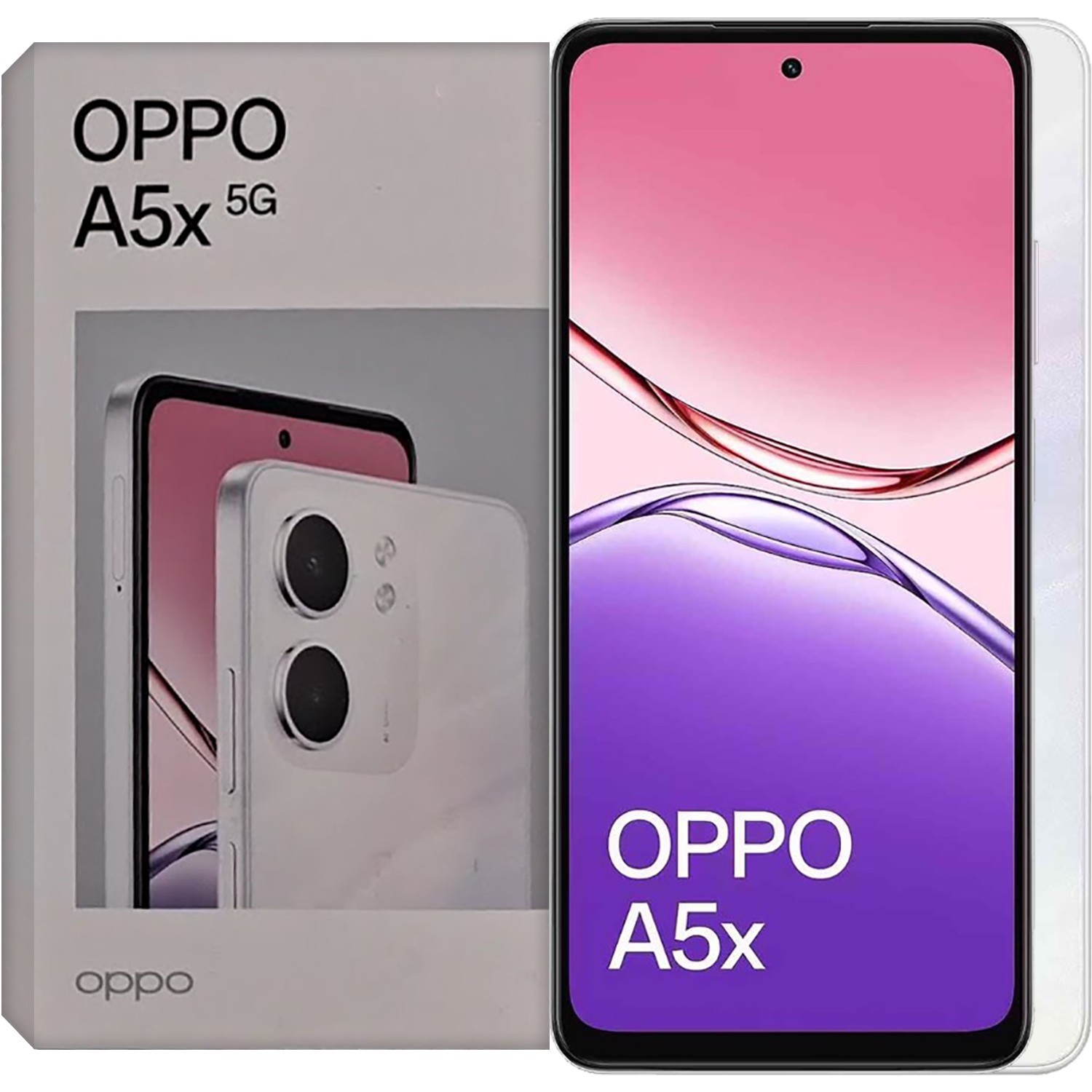 Oppo A5x 5G Laser White 128GB + 4GB Dual-SIM Factory Unlocked GSM