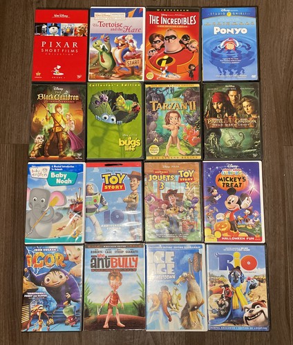 Lot Of 16 Kids Movies Family Friendly Animated Disney Pixar Toy
