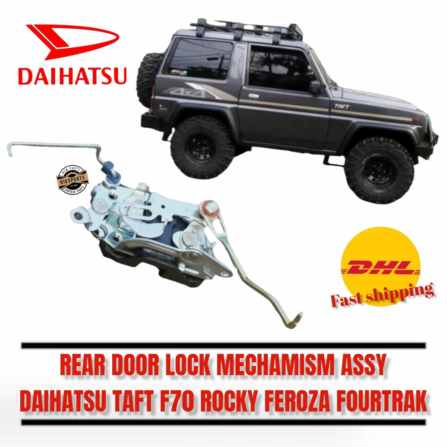 DAIHATSU TAFT F70 ROCKY FEROZA FOURTRAK REAR DOOR LOCK MECHANISM