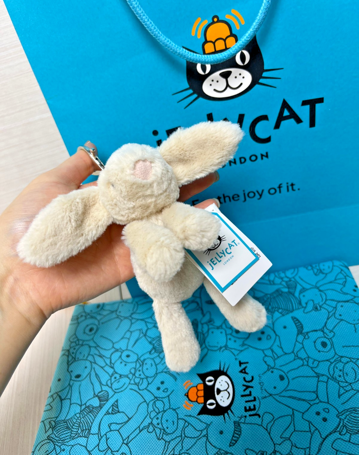 Jellycat Smudge Rabbit Bag Charm - Cute Keychain | eBay