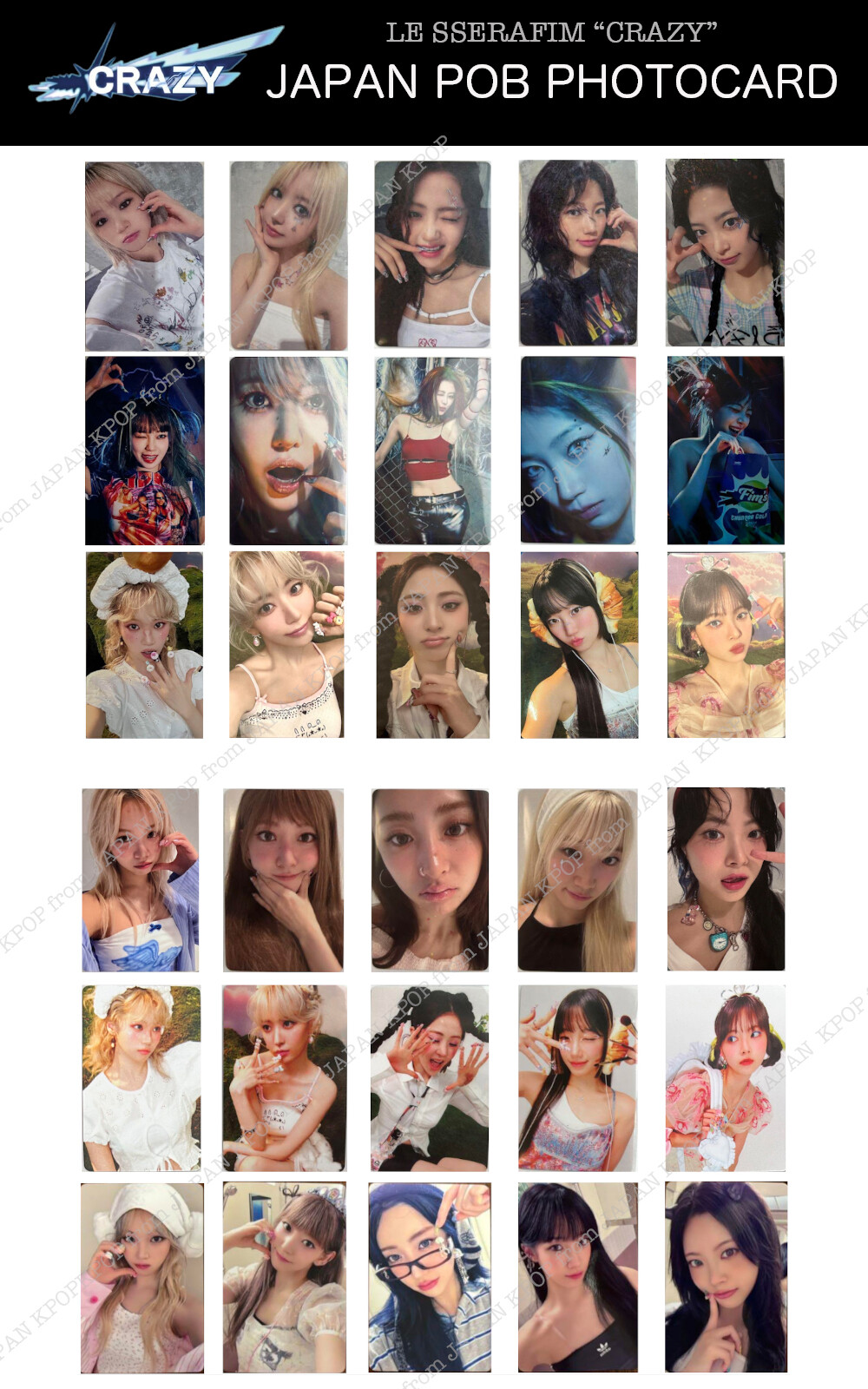 LE SSERAFIM CRAZY JAPAN STORE POB LUCKY DRAW PHOTOCARD WEVERSE UMS