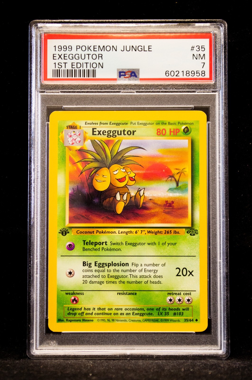 1999 Pokémon Jungle Exeggutor #35 PSA 7 1st Edition | eBay