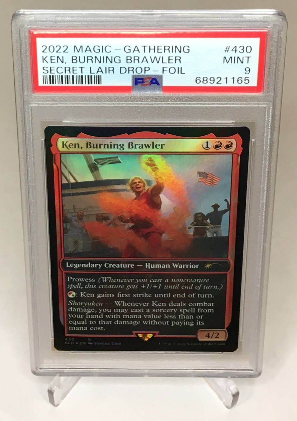2022 Magic the Gathering MTG Ken, Burning Brawler Secret Lair Foil
