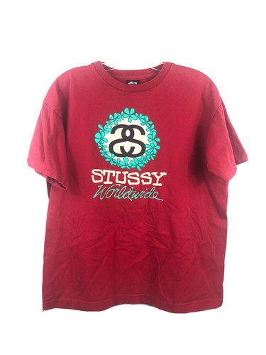 Stussy Worldwide Vintage Red T-Shirt Surf Skate - Men's Small