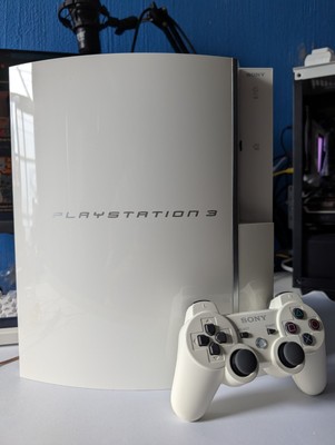 PLAYSTATION 3 (80GB) Ceramic White PS3 SONY game Console box set