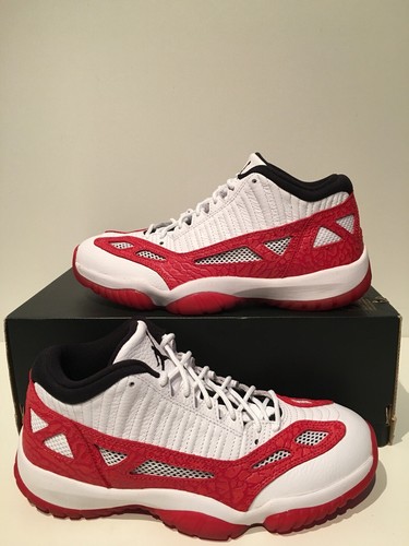 New Air Jordan XI 11 Retro Low IE White Gym Red Black Size 7.5