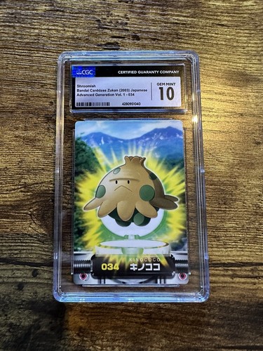 Shroomish Pokemon Bandai Cardass Zukan 2003 Kinococo 034 Vol 1 PSA