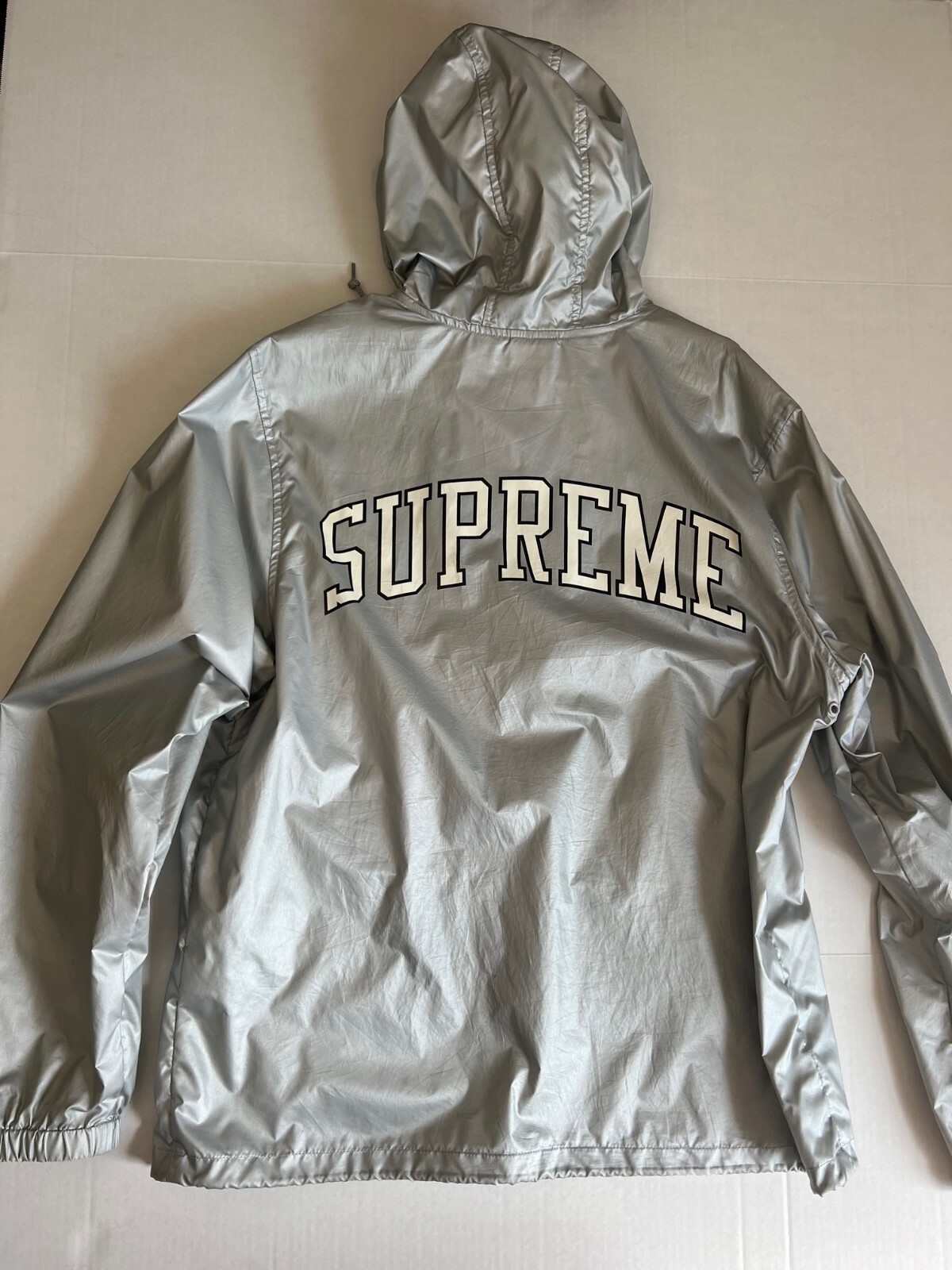 Supreme x Champion Half-Zip Windbreaker SS16 Silver - Sz L | eBay