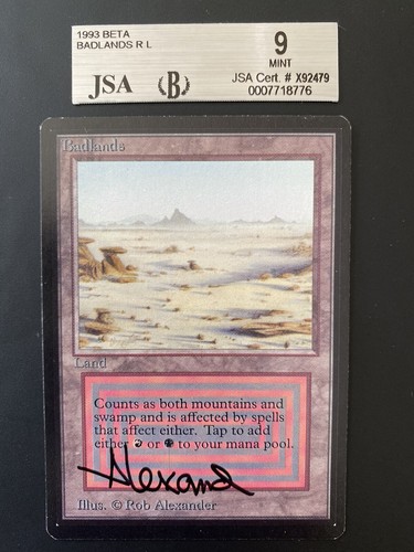 Mtg Beta Badlands | Magic The Gathering | Mint | Signed | Former 9