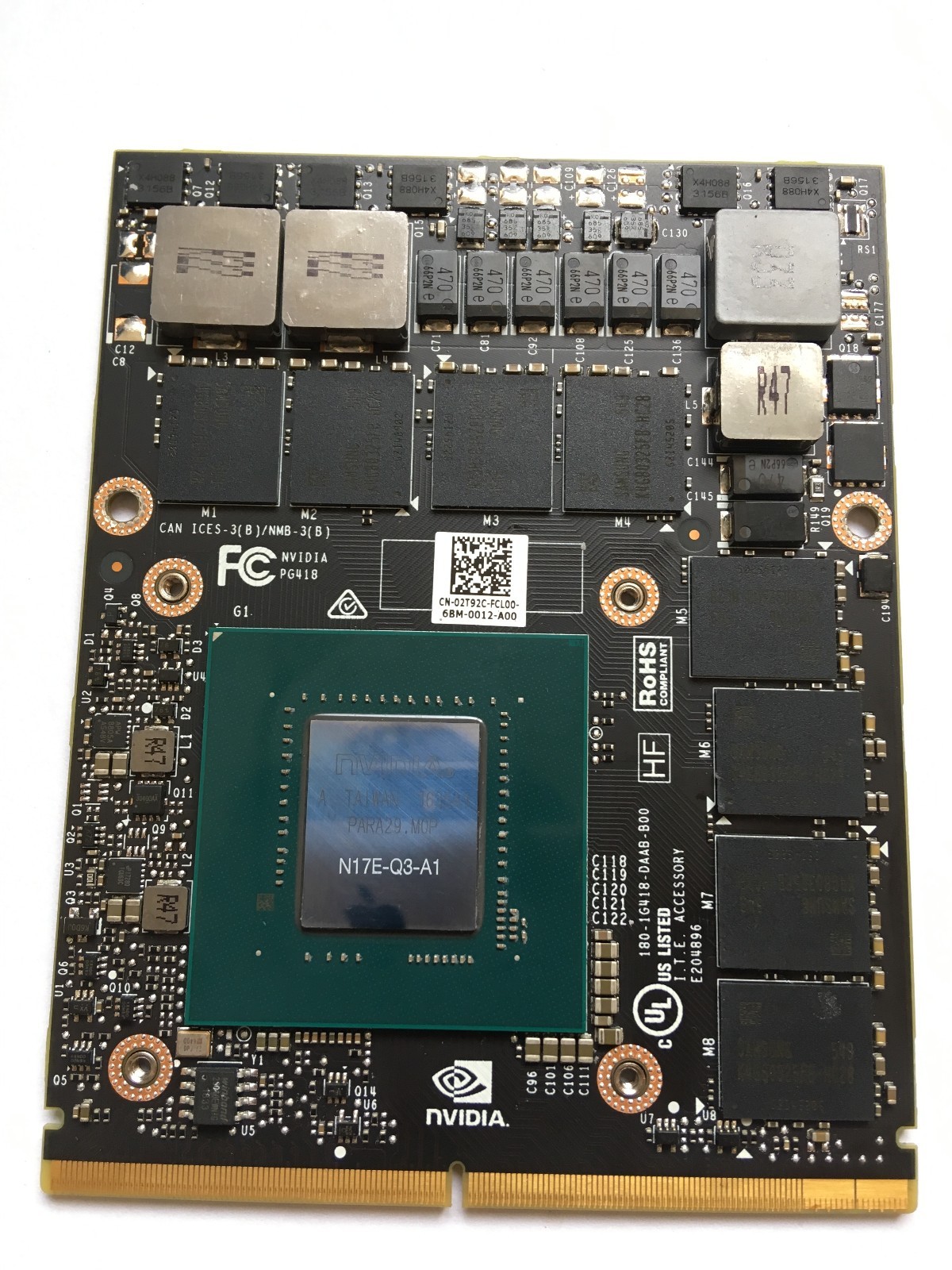 NVIDIA Quadro P4000 MXM GPU Card N17E-Q3 for M7710 M7720 Zbook17