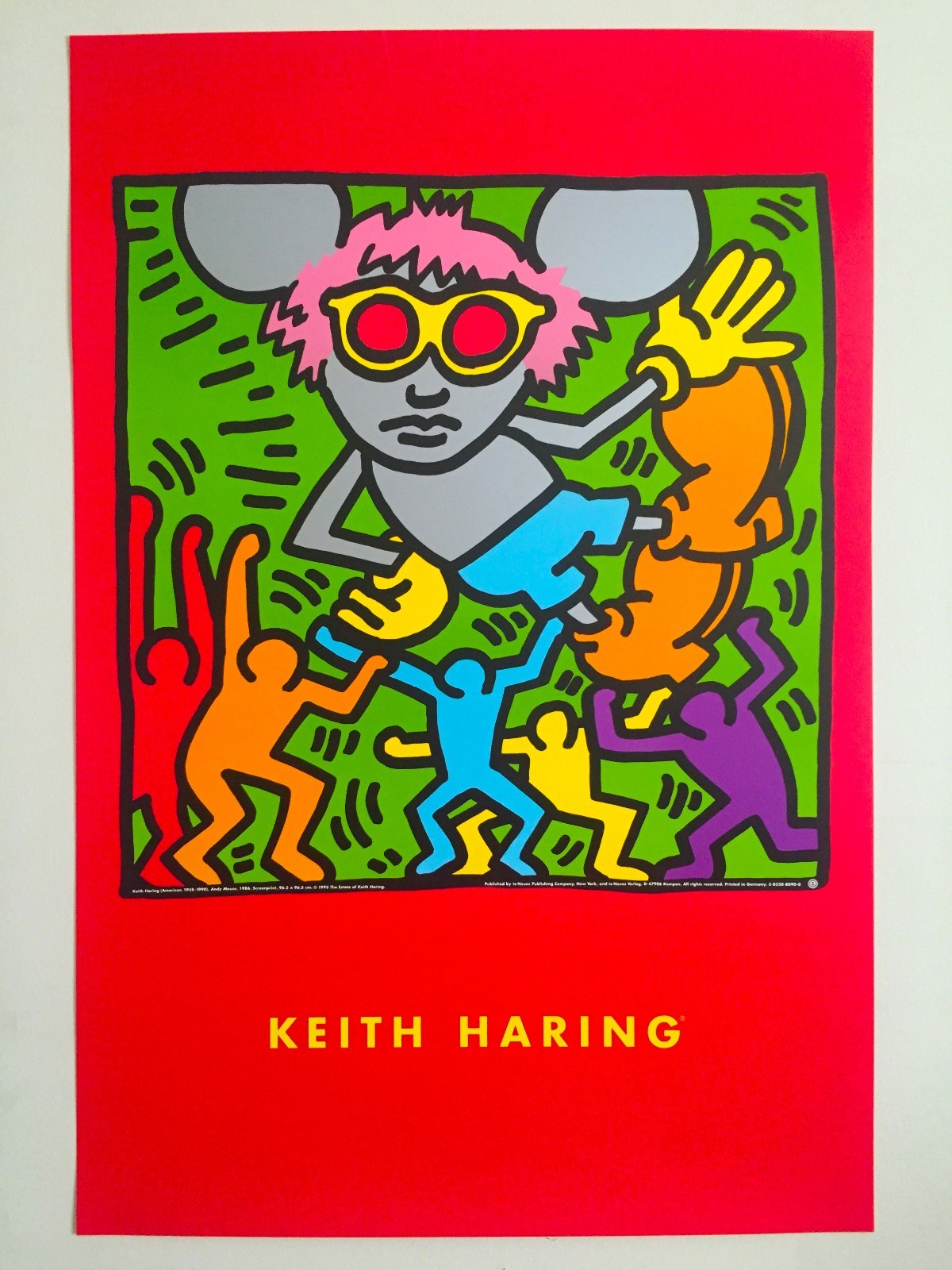 KEITH HARING ESTATE RARE 1993 LITHOGRAPH PRINT COLLECTOR POSTER