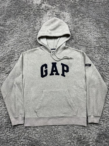 Vintage Gap Classic Logo Hoodie Fleece Pullover Sweatshirt 90s Y2K