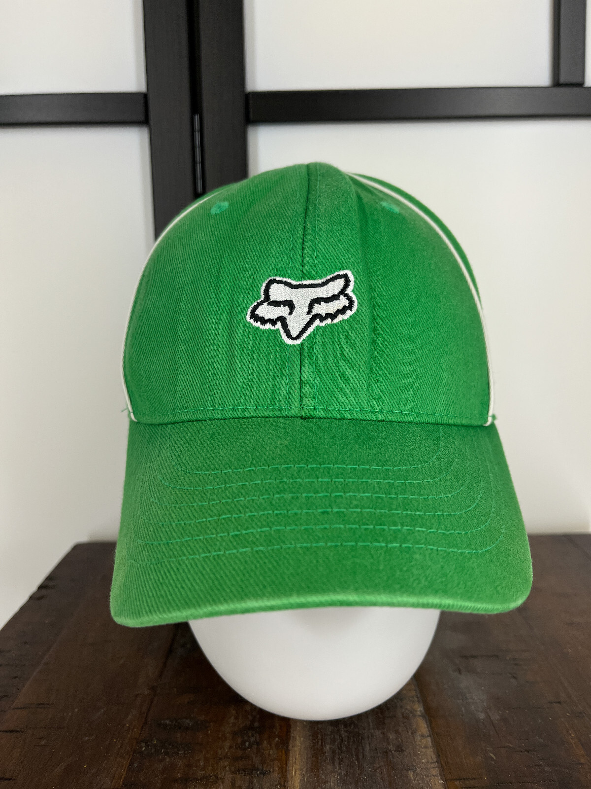 Fox Racing Hat Cap Fitted Adult Medium Green Flexfit Motorcycle