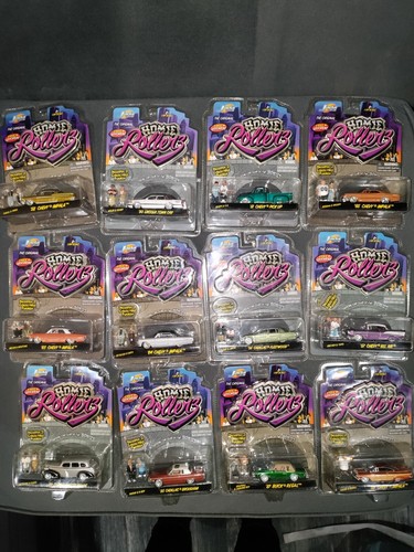 Homie Rollerz Lowrider Cars With Homies Figures Complete Set Of 12