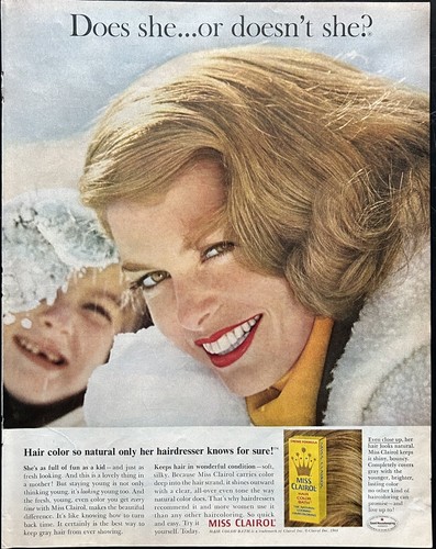 Vintage 1964 Miss Clairol Hair Color Blonde Original LOOK Magazine