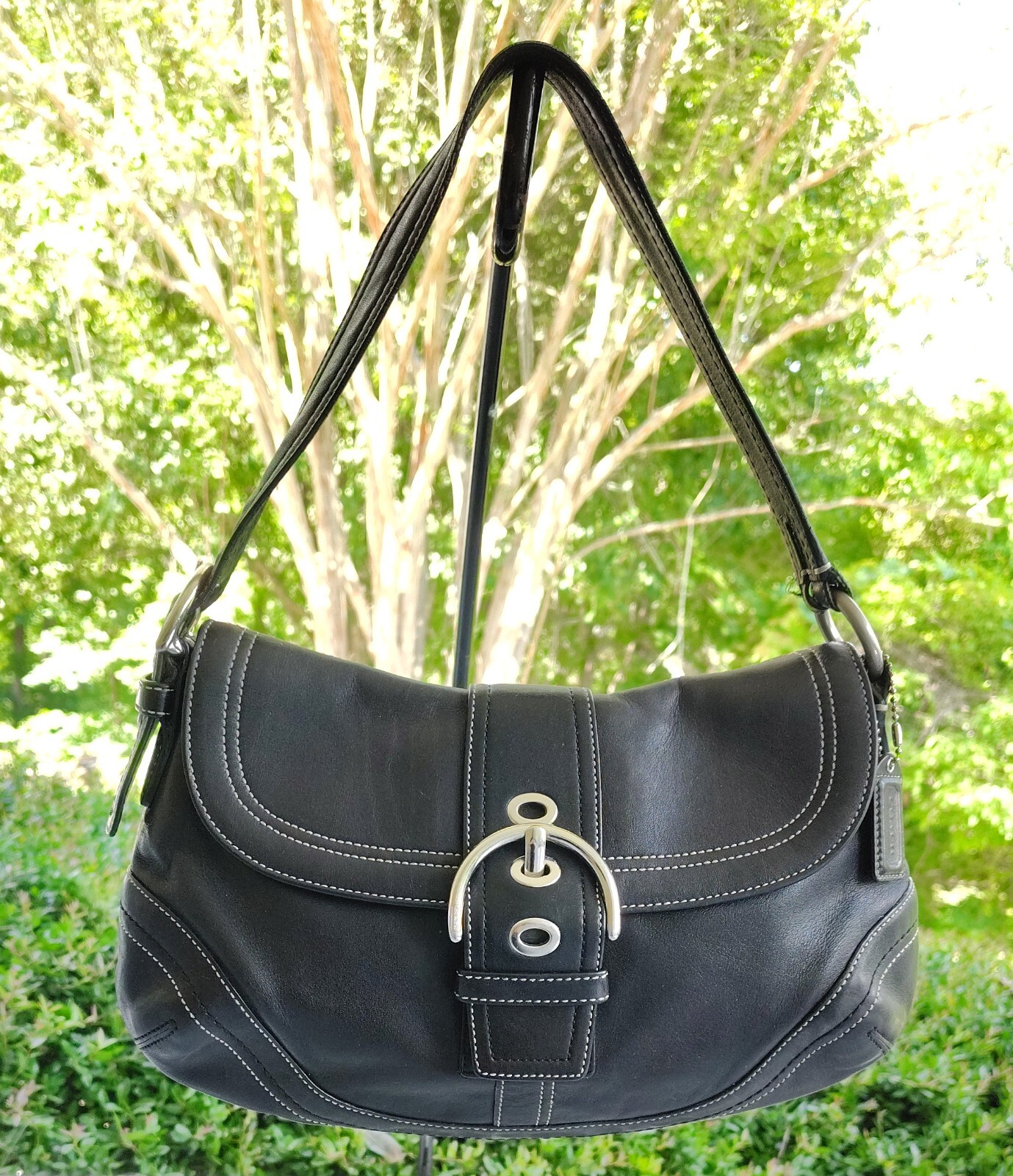 Coach F10910 MEDIUM Vintage Soho Y2K Black Leather Shoulder Bag | eBay