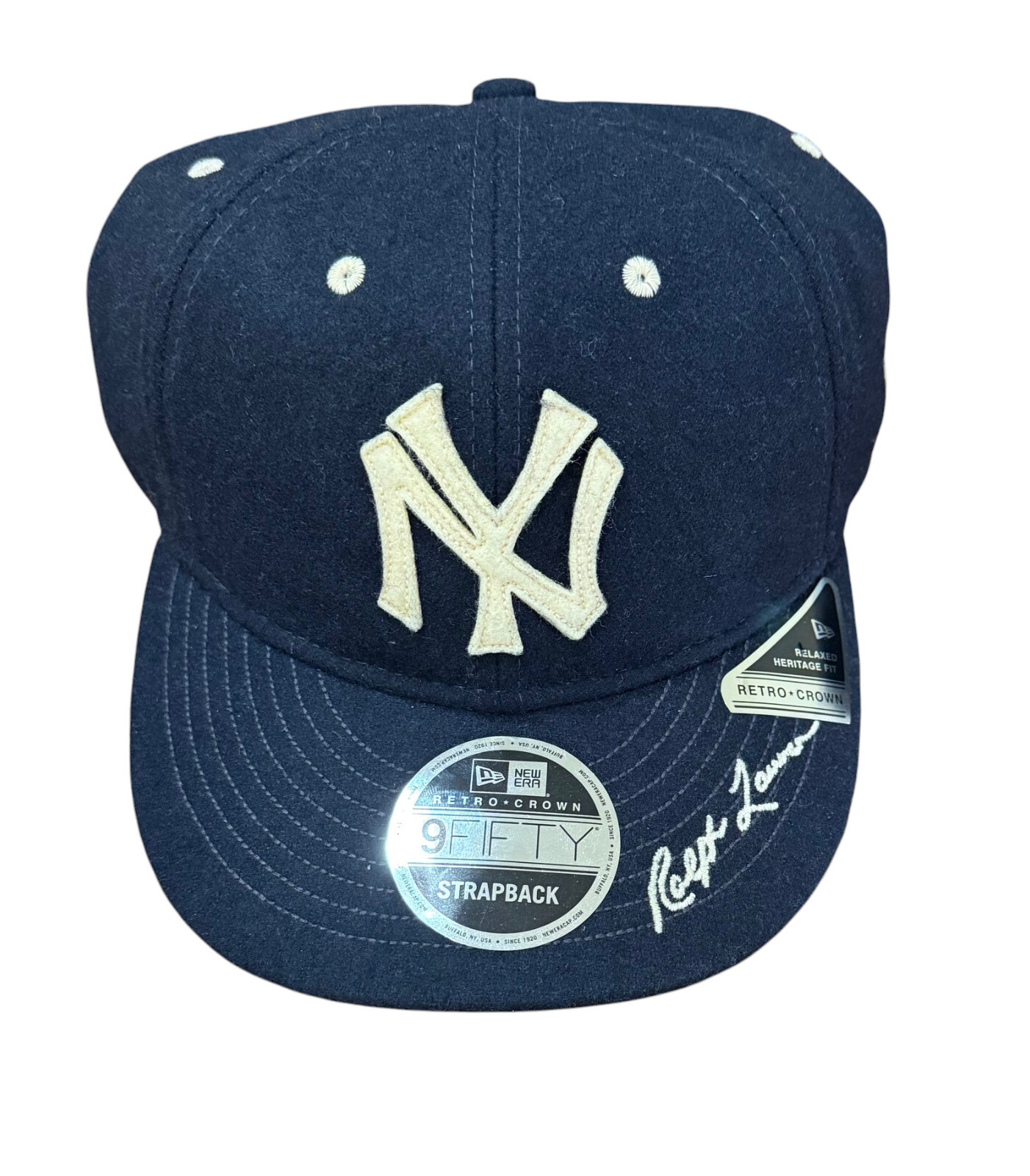 Polo Ralph Lauren Navy NY Yankees New Era Retro 9FIFTY Strapback