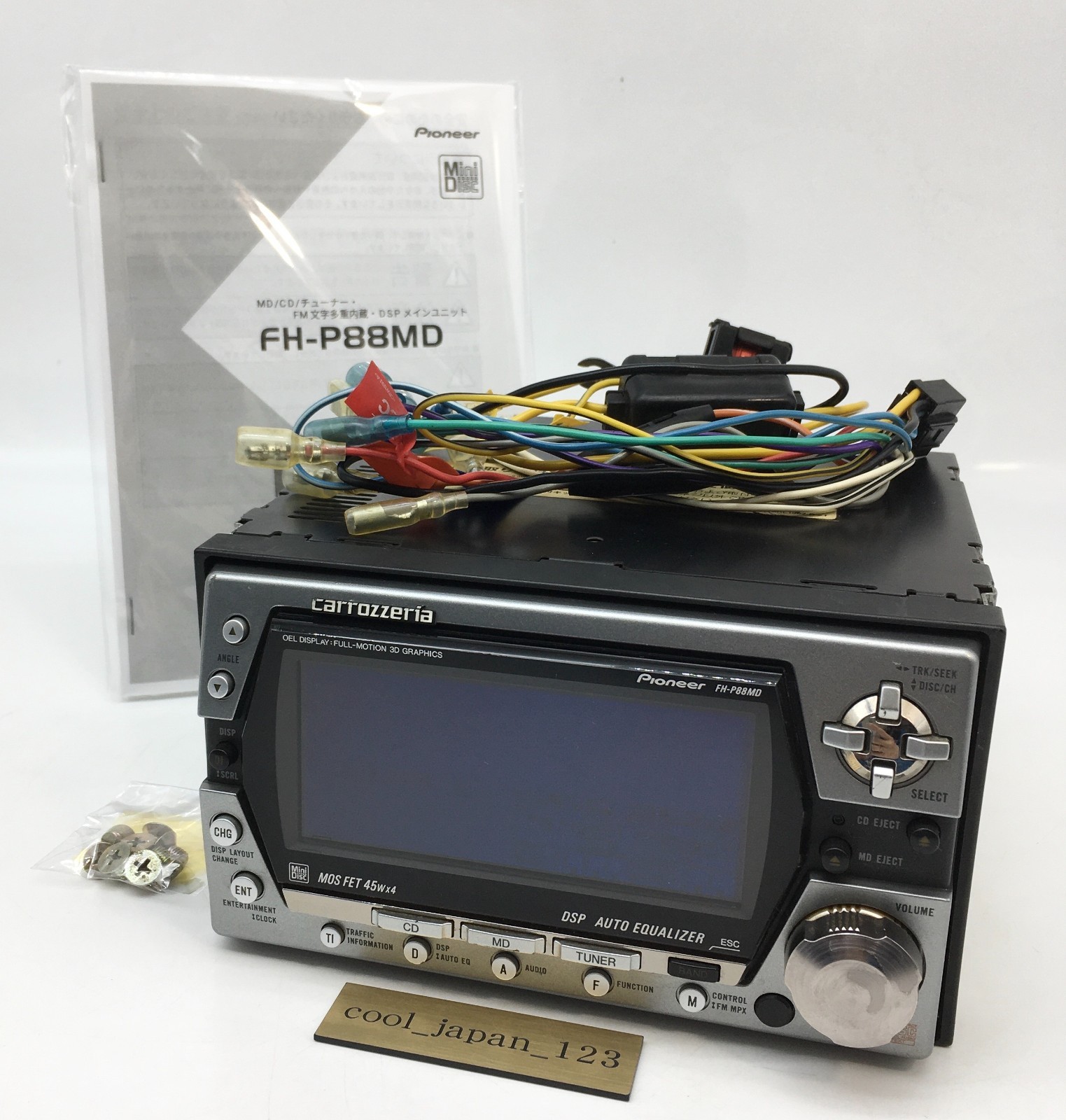 Pioneer carrozzeria FH-P88MD 2Din Car Audio CD MD Player Working