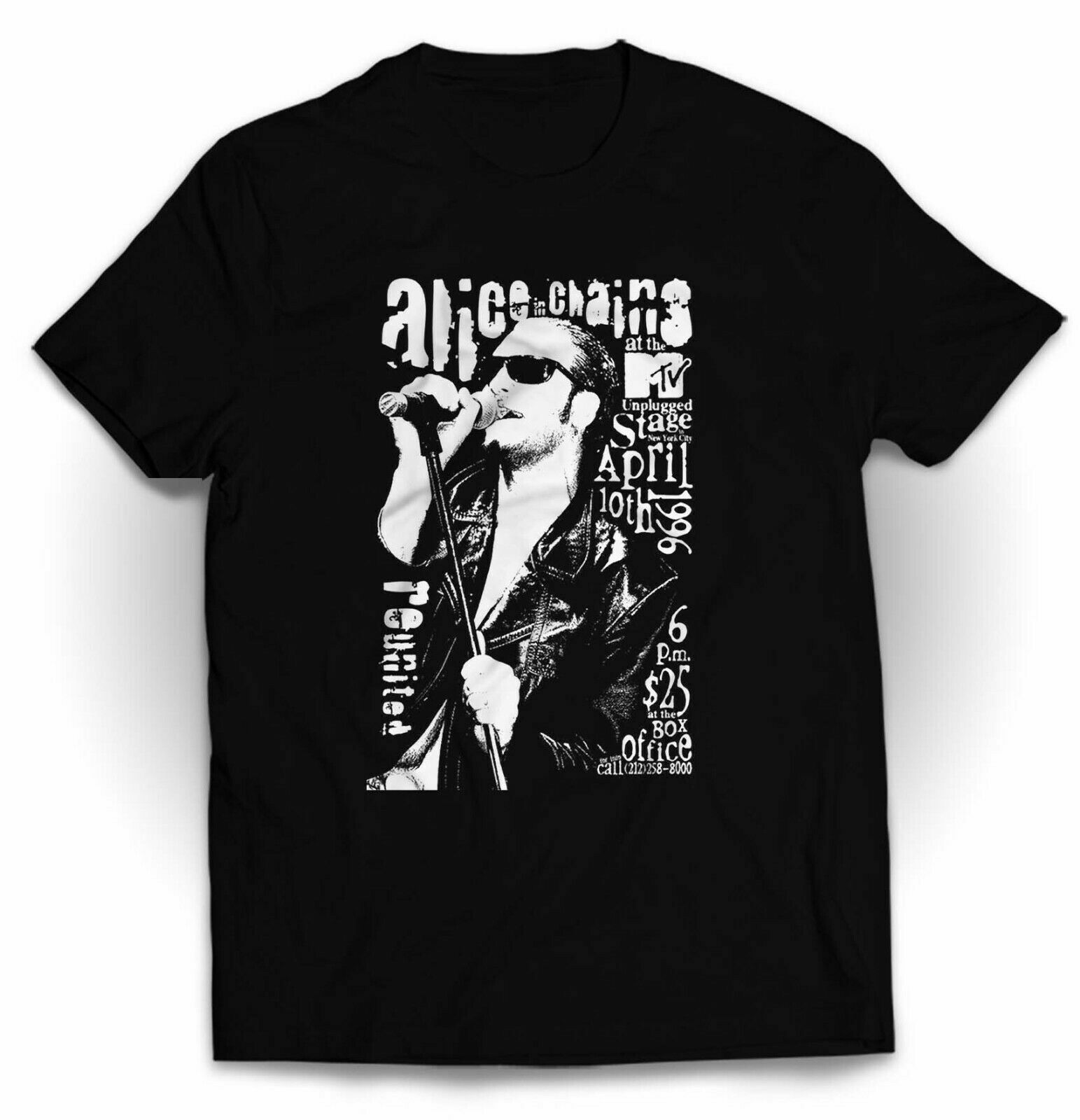 Layne Staley Alice Chains Rock Music T- Shirt Black Color Size s