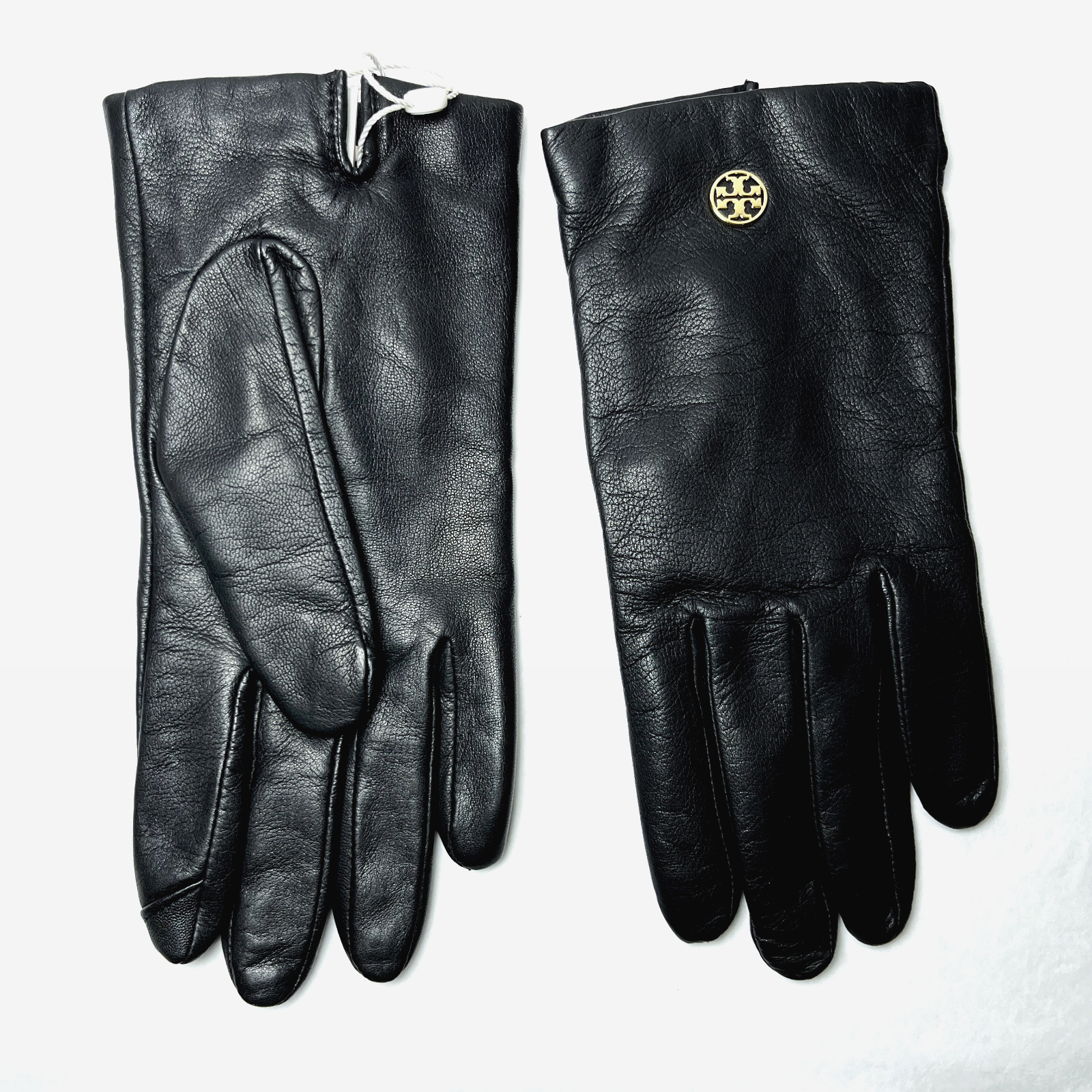 TORY BURCH Leather Tech Gloves Black XL | eBay