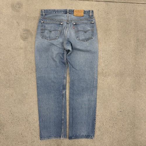 Vintage Levis 501 Jeans Mens 34x33 Blue Button Fly USA Made Denim