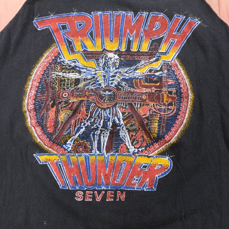 Rare VTG Triumph Thunder Seven Never Surrender Tour T Shirt 70s