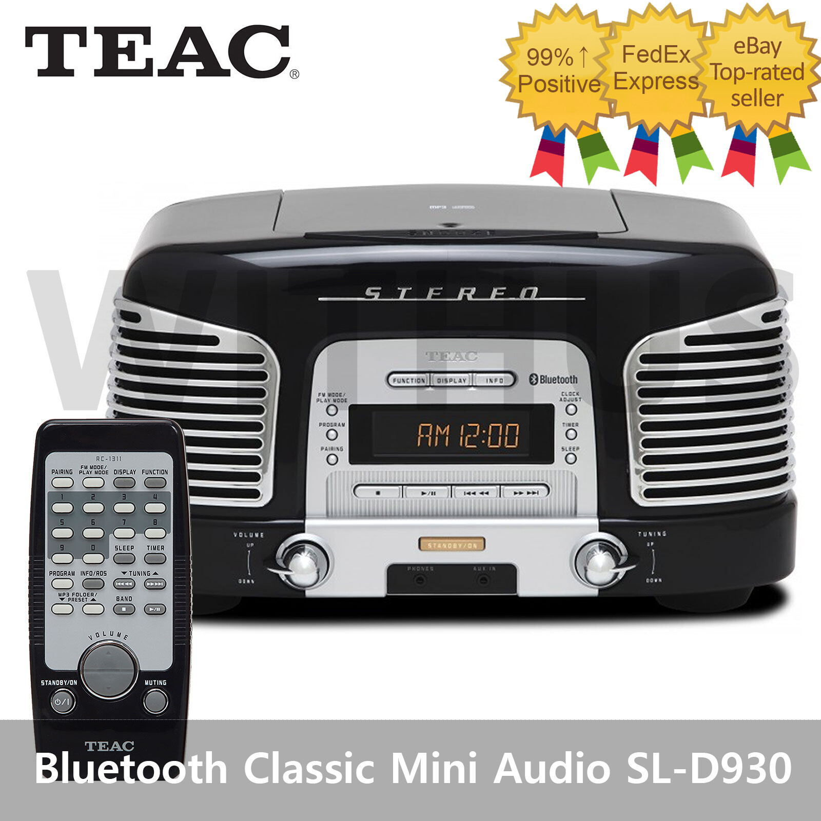 TEAC SL-D930 2.1 ch CD Bluetooth Sound System Classic Mini Audio